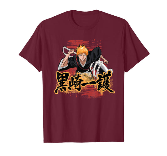 Bleach Ichigo Kanji and Symbol Scribbles Anime T-Shirt