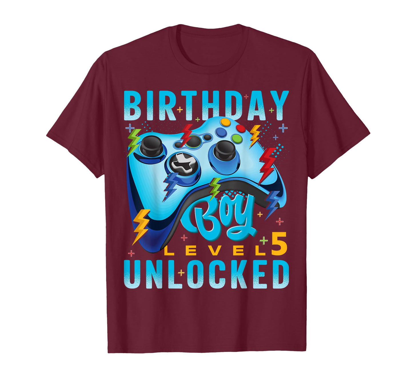 Level 5 Unlocked Birthday Boy Video Gamer 5th Birthday Boy T-Shirt