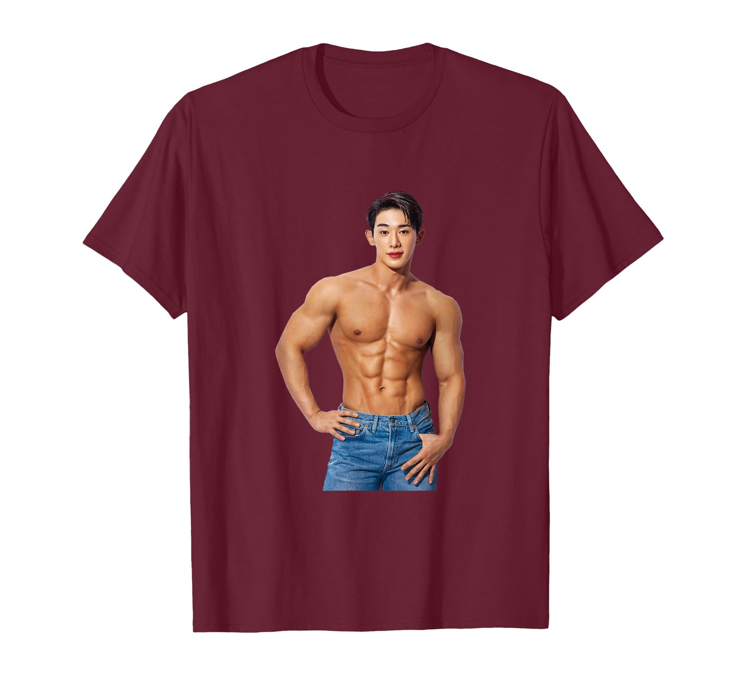 Wonho Sexy Muscle Daddy Korean Hunk Abs Solo Artist Idol T-Shirt