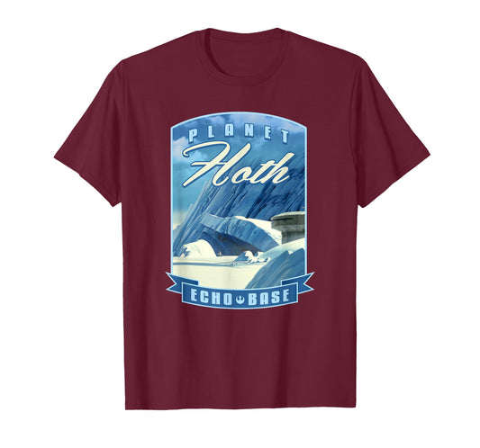 Star Wars Planet Hoth Echo Base Landscape T-Shirt
