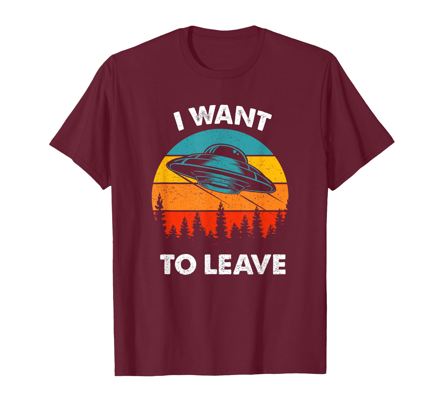 Funny Alien I want to leave Retro Vintage Style T-Shirt