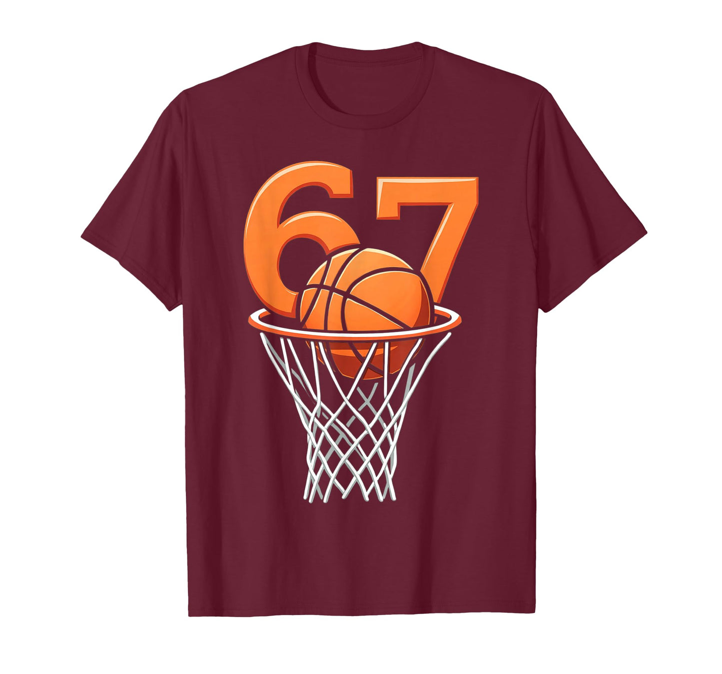 Six Seven 6 7 Basketball Meme T-Shirt