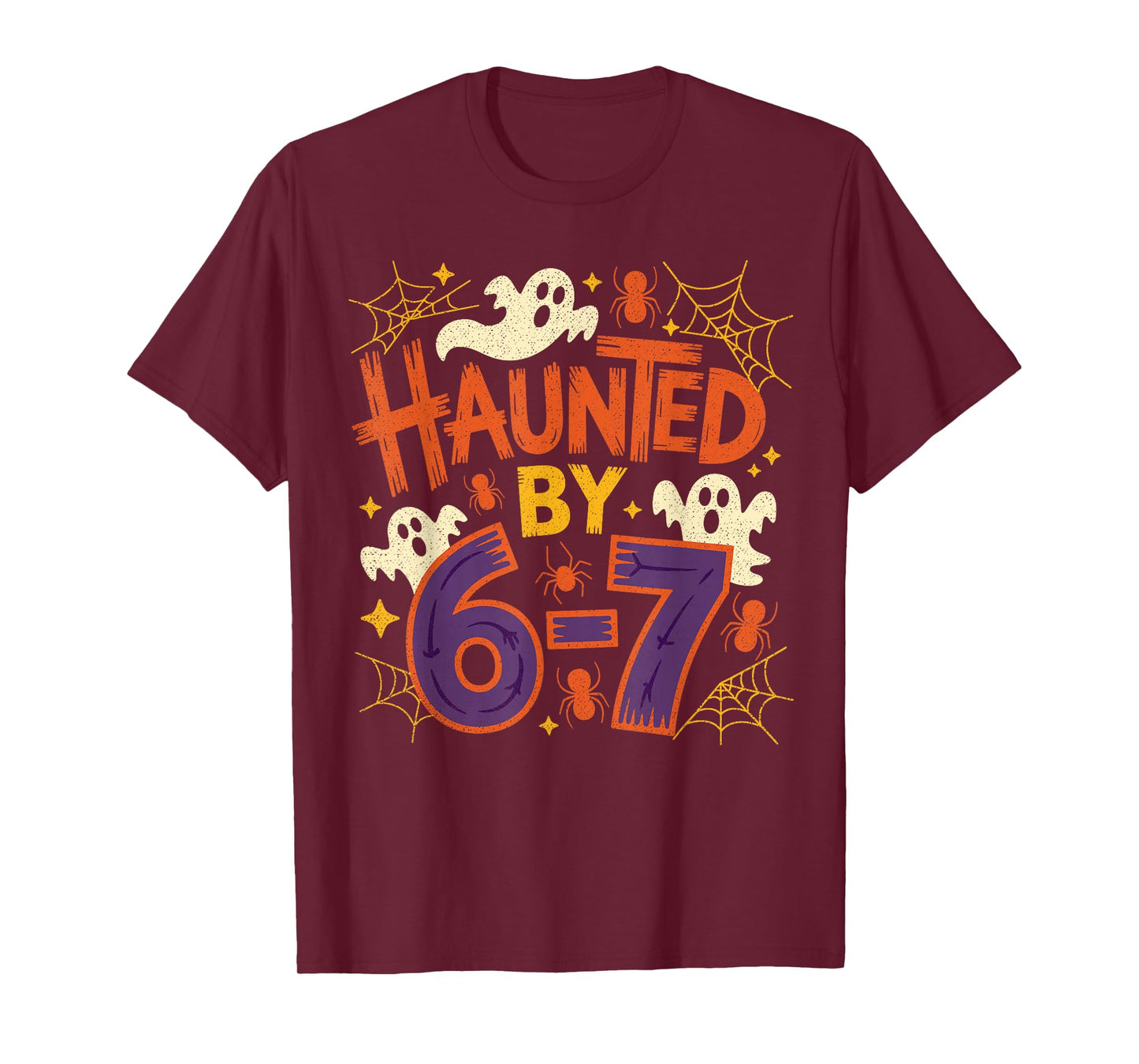 67 Teacher Halloween Ghost Six Seven Meme Math Equation Bruh T-Shirt