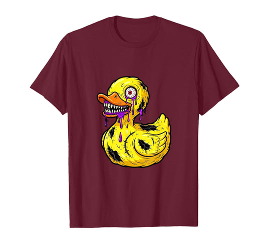 Dripping Mutant Duck Horror Rave Art T-Shirt