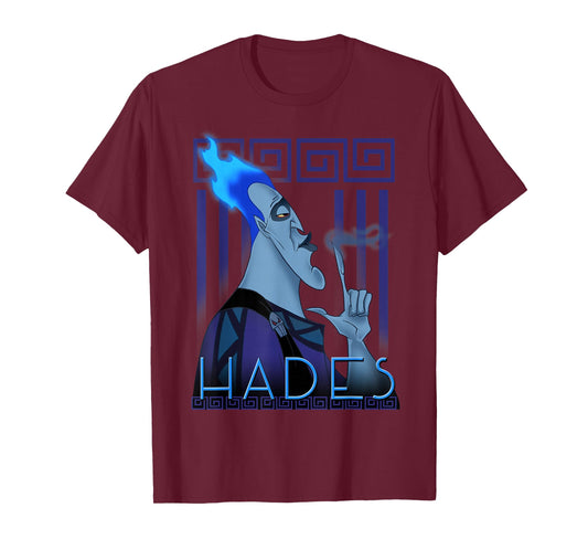 Disney Hercules Hades Geometric Portrait Graphic T-Shirt T-Shirt Small