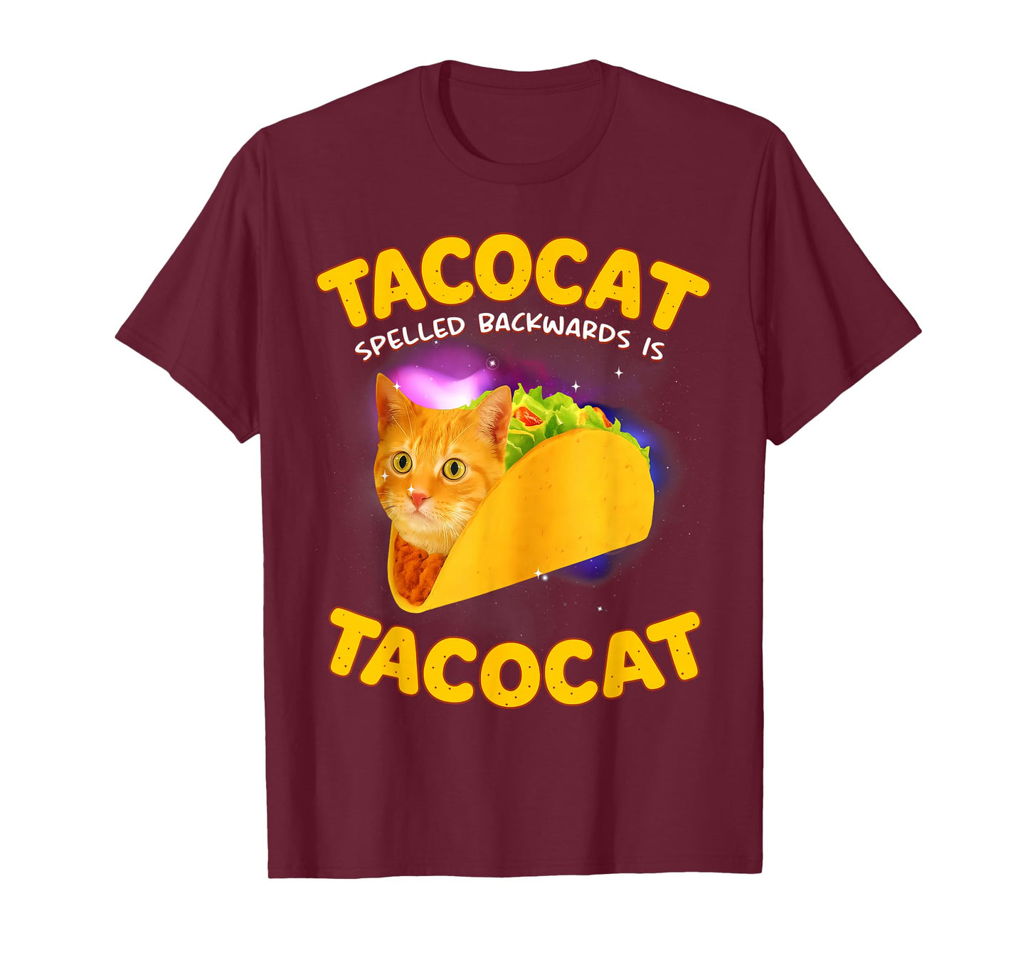 Tacocat Spelled Backward is Tacocat Cat Meme Taco Lover T-Shirt