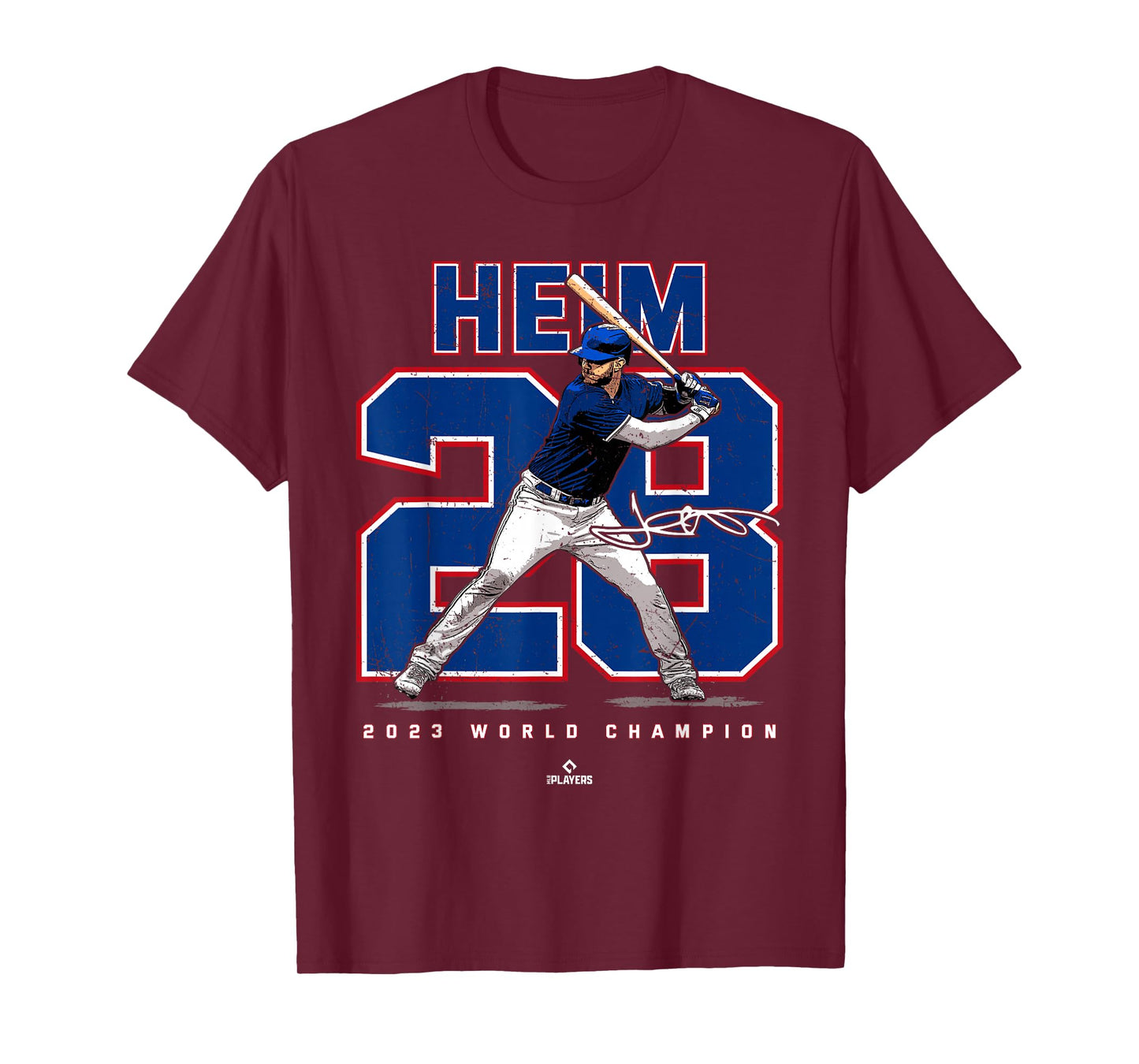 Player Number 2023 World Champion Jonah Heim Texas MLBPA T-Shirt