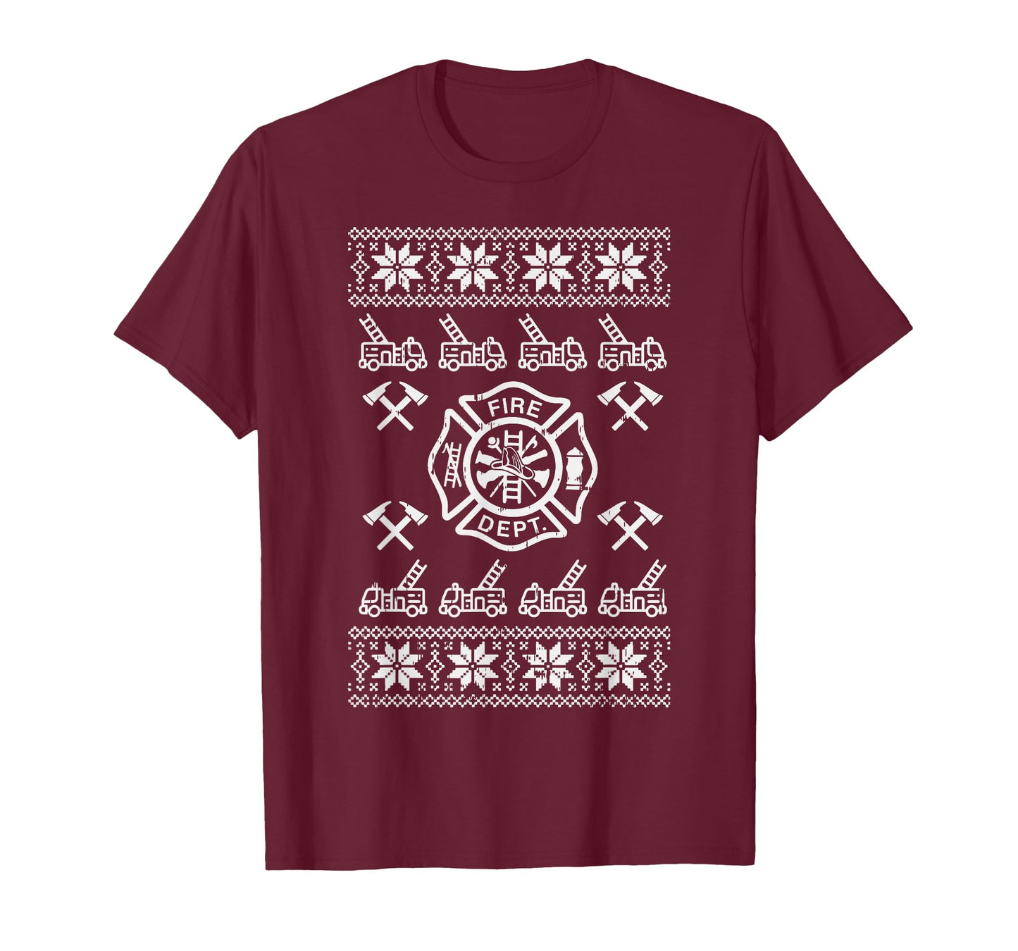 Firefighter Christmas Shirt Fire Department Fireman Gift T-Shirt
