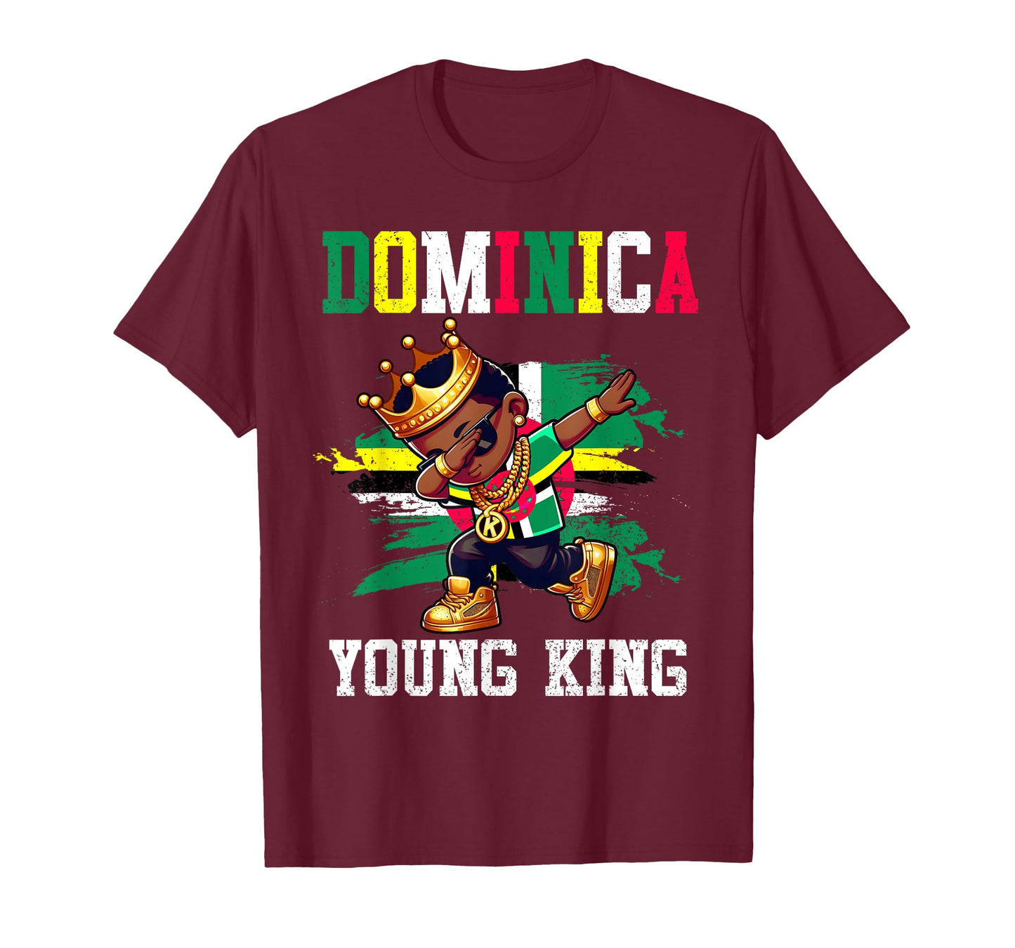 Dominica Young King Dominician Boy Proud Dominician Flag T-Shirt