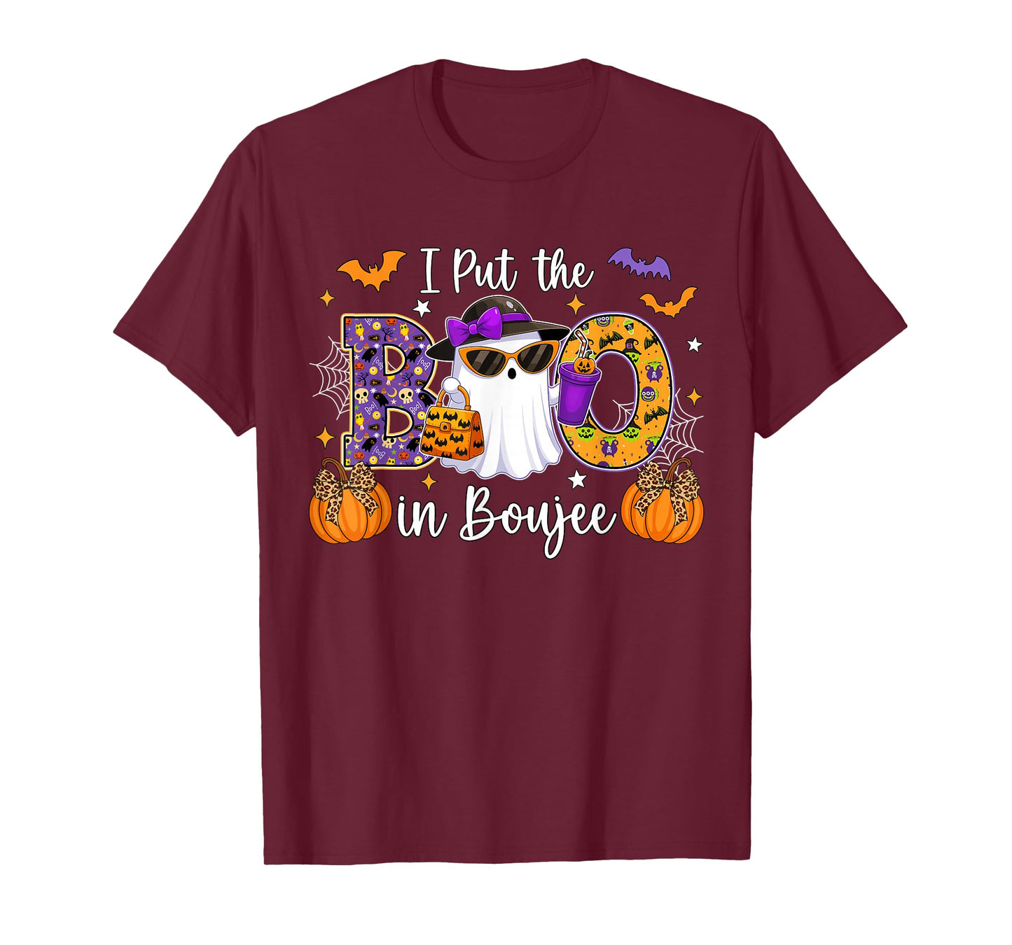 I Put The Boo In Boojee Cute Ghost Halloween Women Men Kids T-Shirt