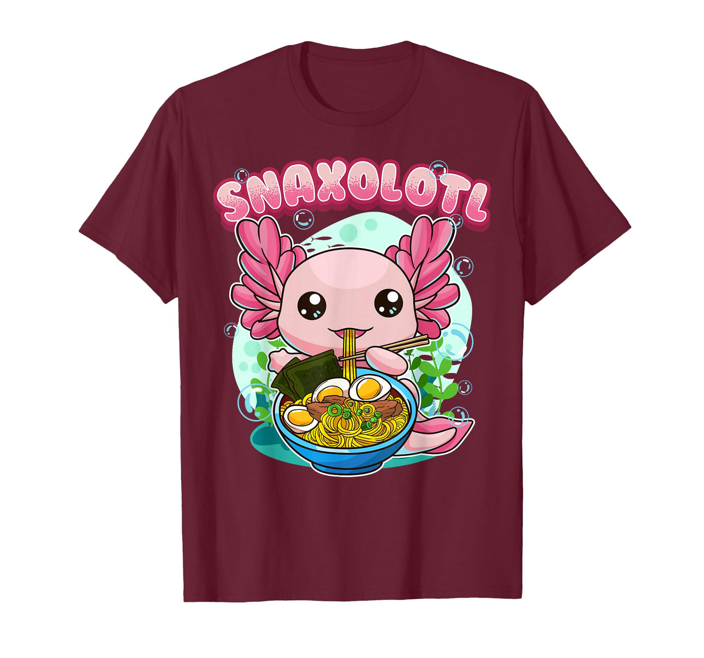 Axolotl Shirt Snaxolotl Shirt Boys Axolotl Ramen Shirt Anime T-Shirt