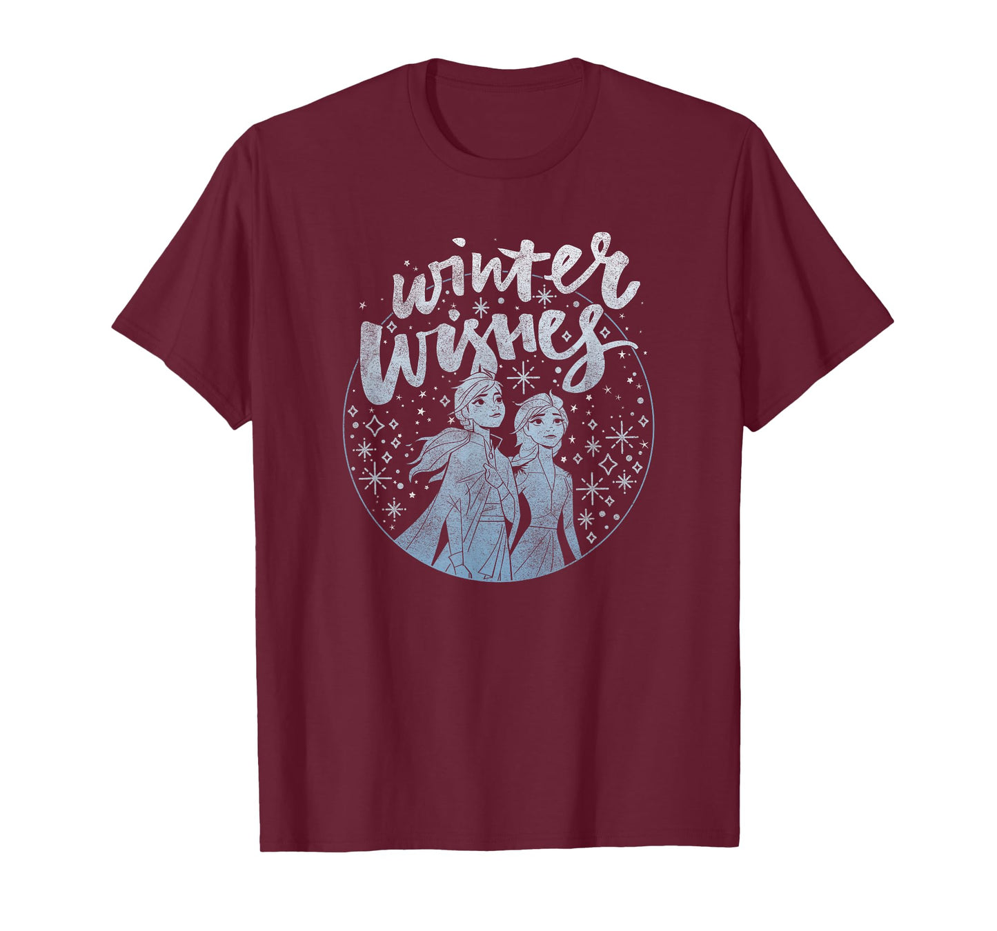 Disney Frozen Two Christmas Elsa Anna Winter Wishes T-Shirt