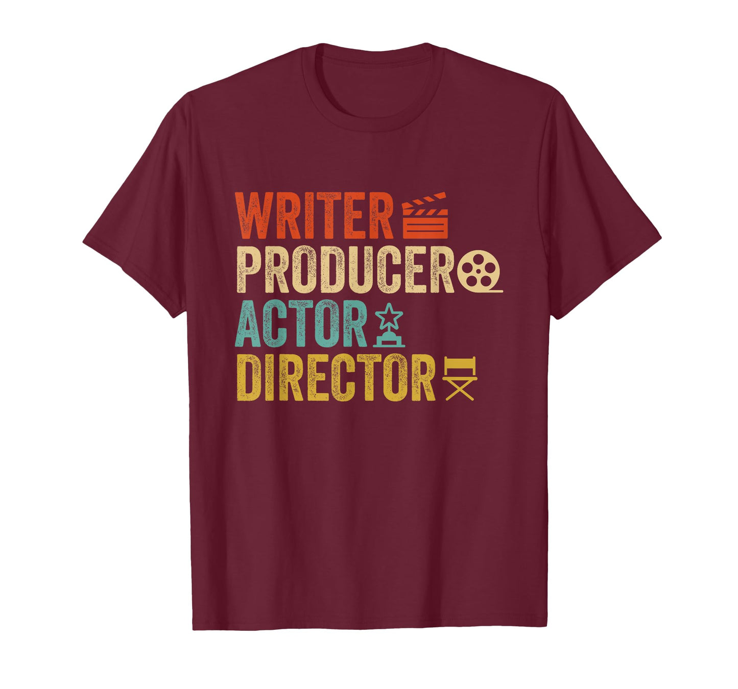 Writer Producer Actor Director Retro Film Filmmaking T-Shirt