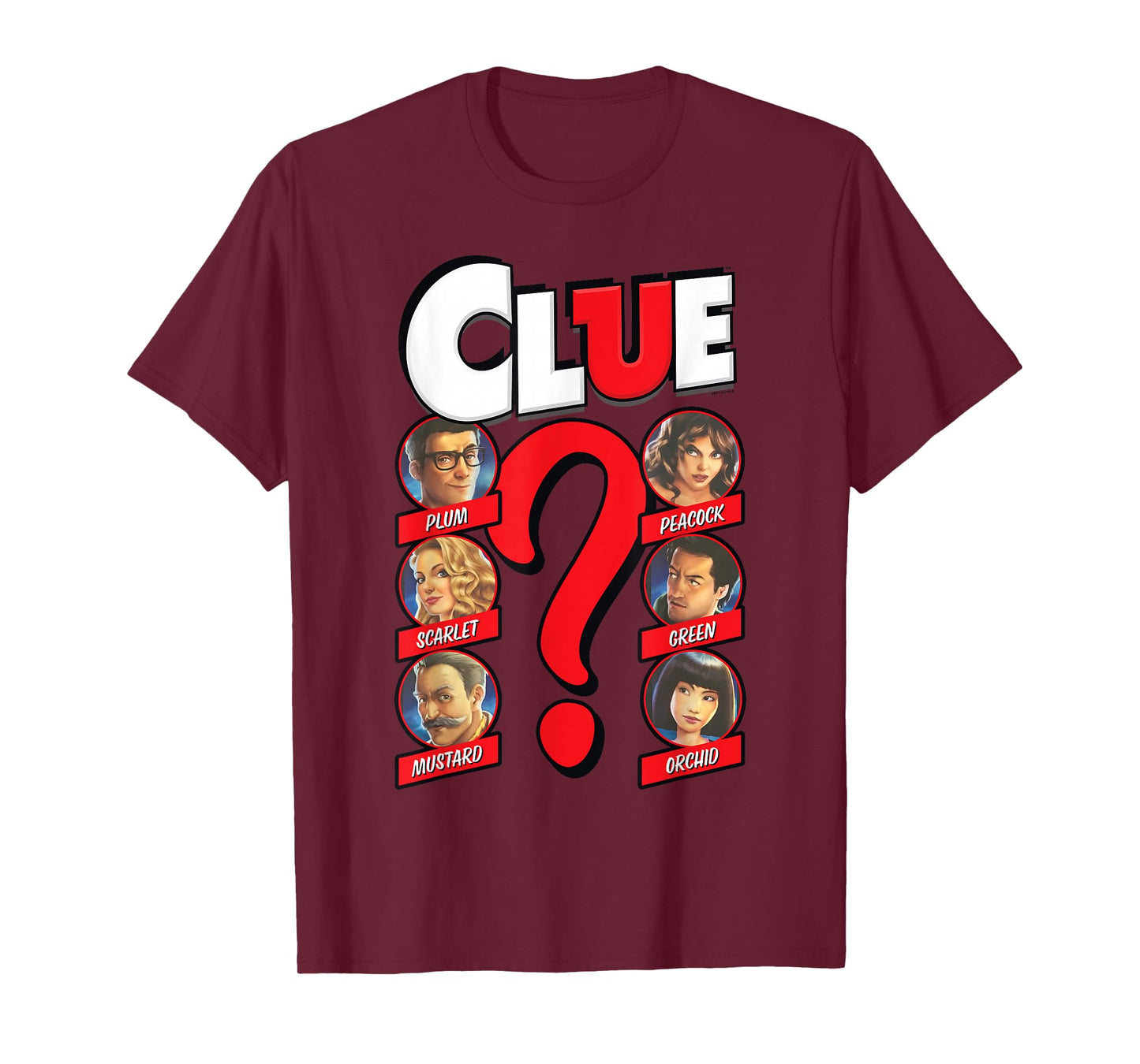 Clue Modern Logo and Characters T-Shirt
