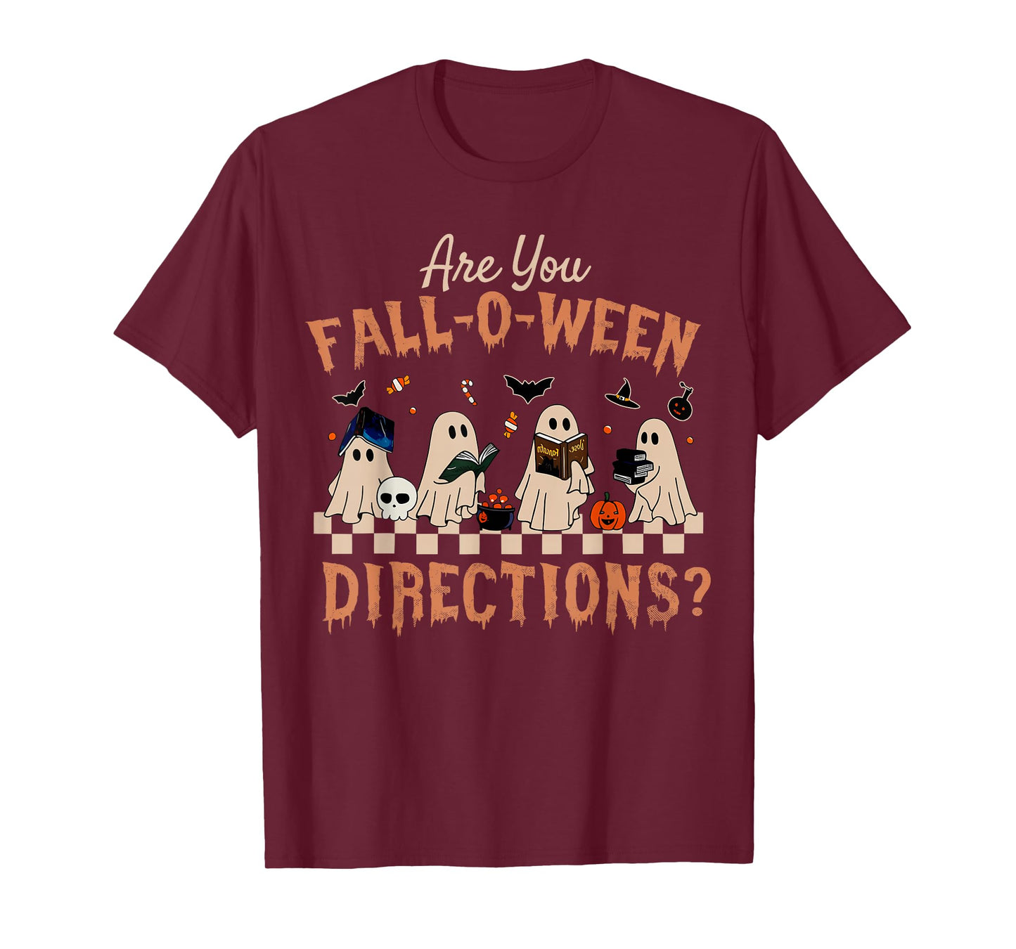 are You Fall O Ween Directions Halloween Teacher Ghosts T-Shirt