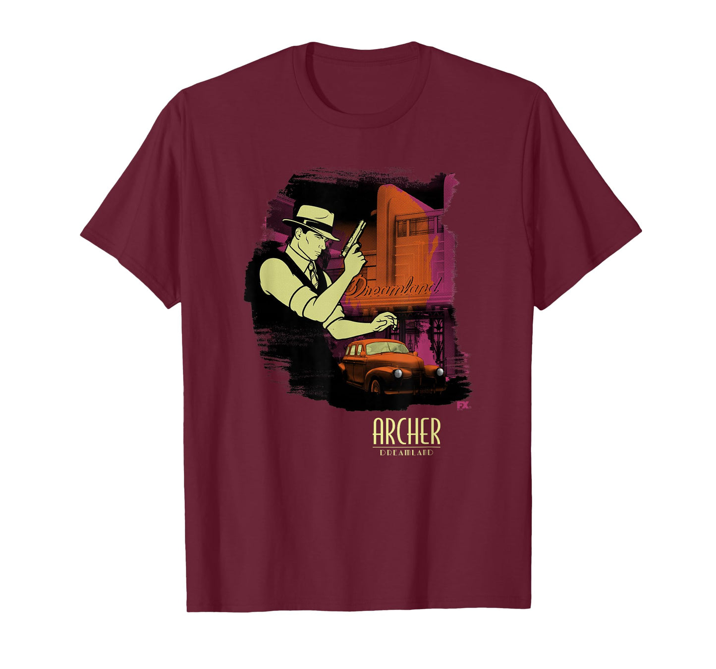 Archer Dreamland Film Noir Vintage Inspired Cartoon T-Shirt