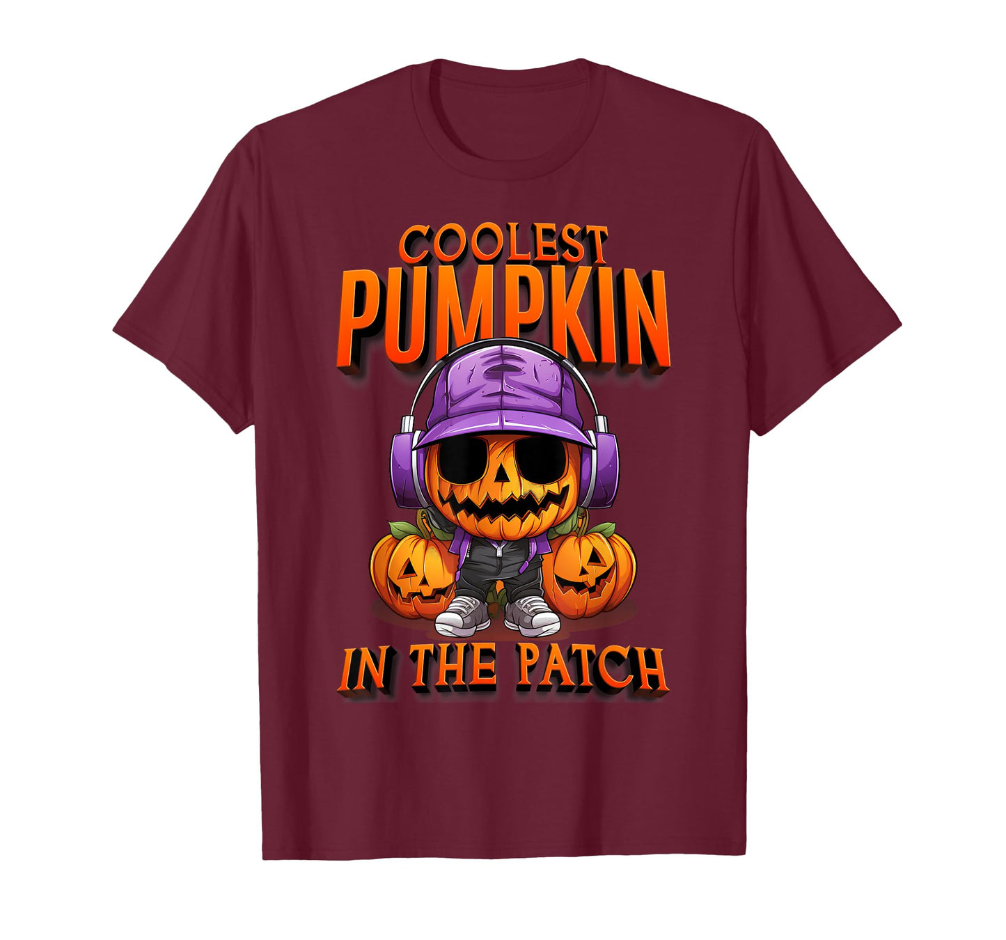 Coolest Pumpkin In The Patch Kids Toddler Boys Halloween T-Shirt