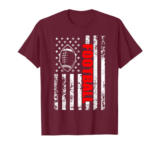 American Flag football Patriotic football T-Shirt