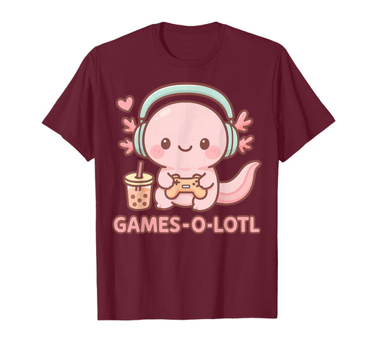 Gamesolotl Axolotl Gamer Gaming Anime T-Shirt