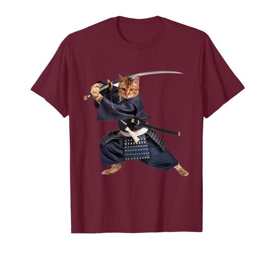 Samurai Bengal Cat Graphic Tee Warrior Vintage Japanese Men Women Kids T-Shirt