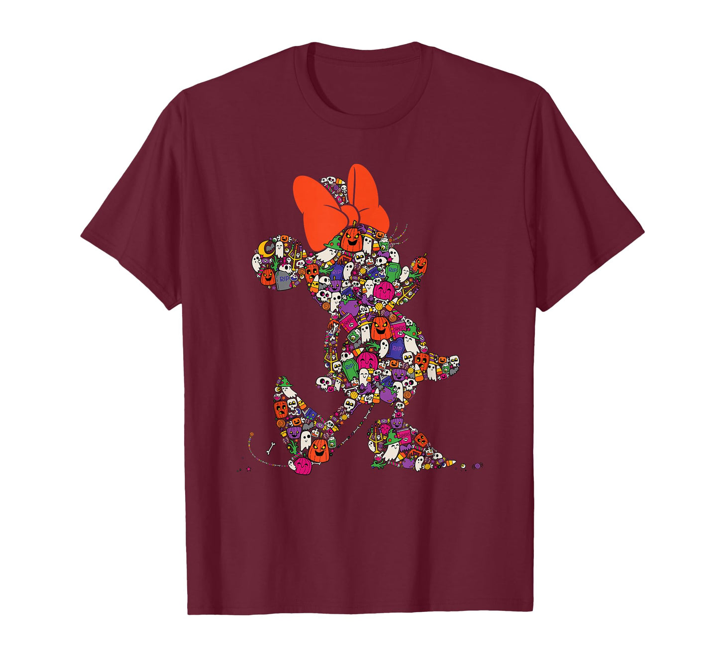 Disney Halloween Minnie Mouse Cute Spooky Silly Silhouette T-Shirt