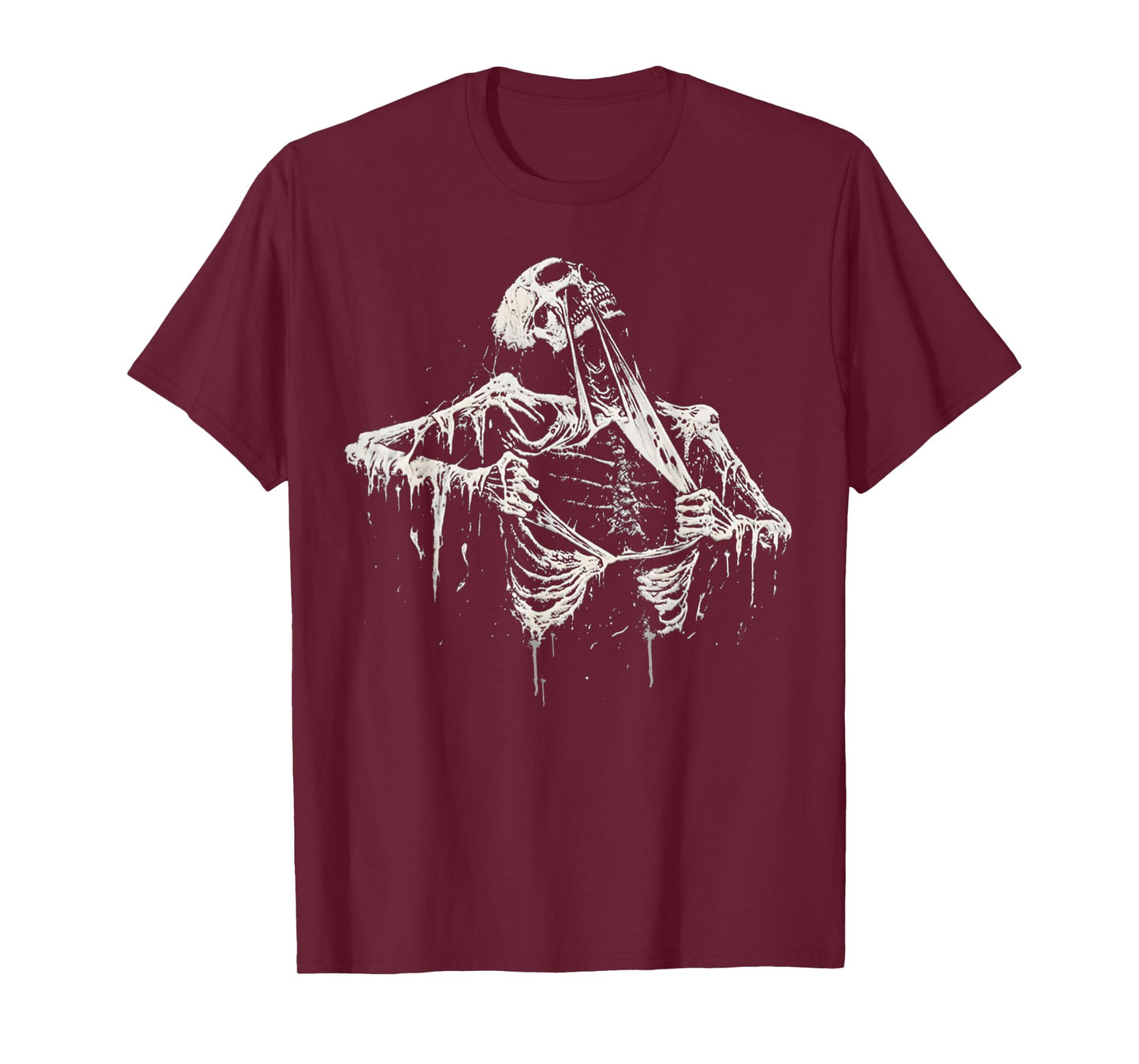 Death Skeleton Ripping Satan Horror Halloween Costume Spooky T-Shirt
