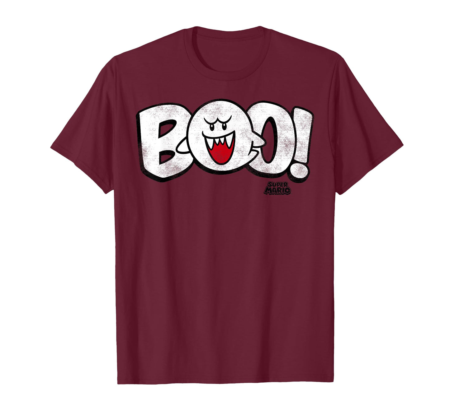 Super Mario Boo Large Text Logo Poster T-Shirt