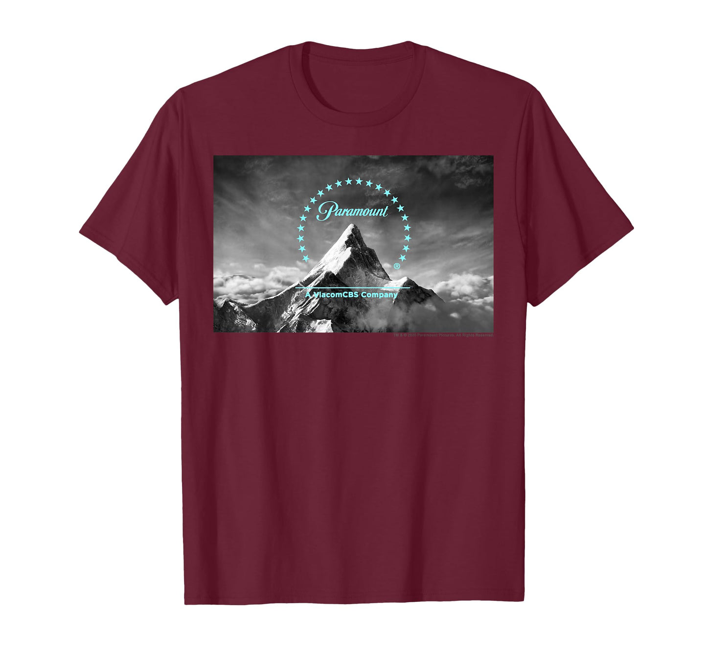 Paramount Neon Blue Logo Scenery T-Shirt