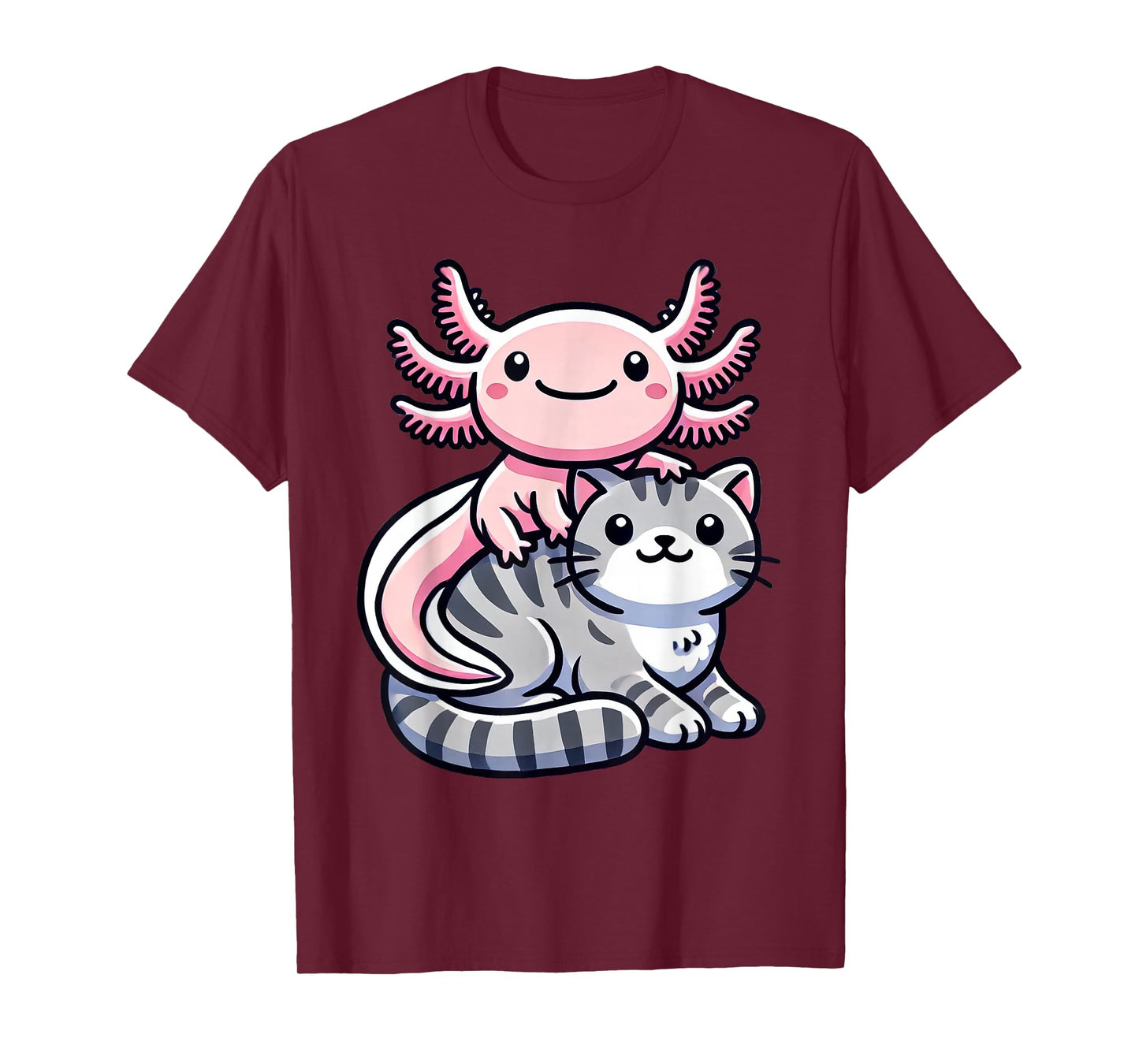Anime Kawaii Axolotl Cat Kitten T-Shirt