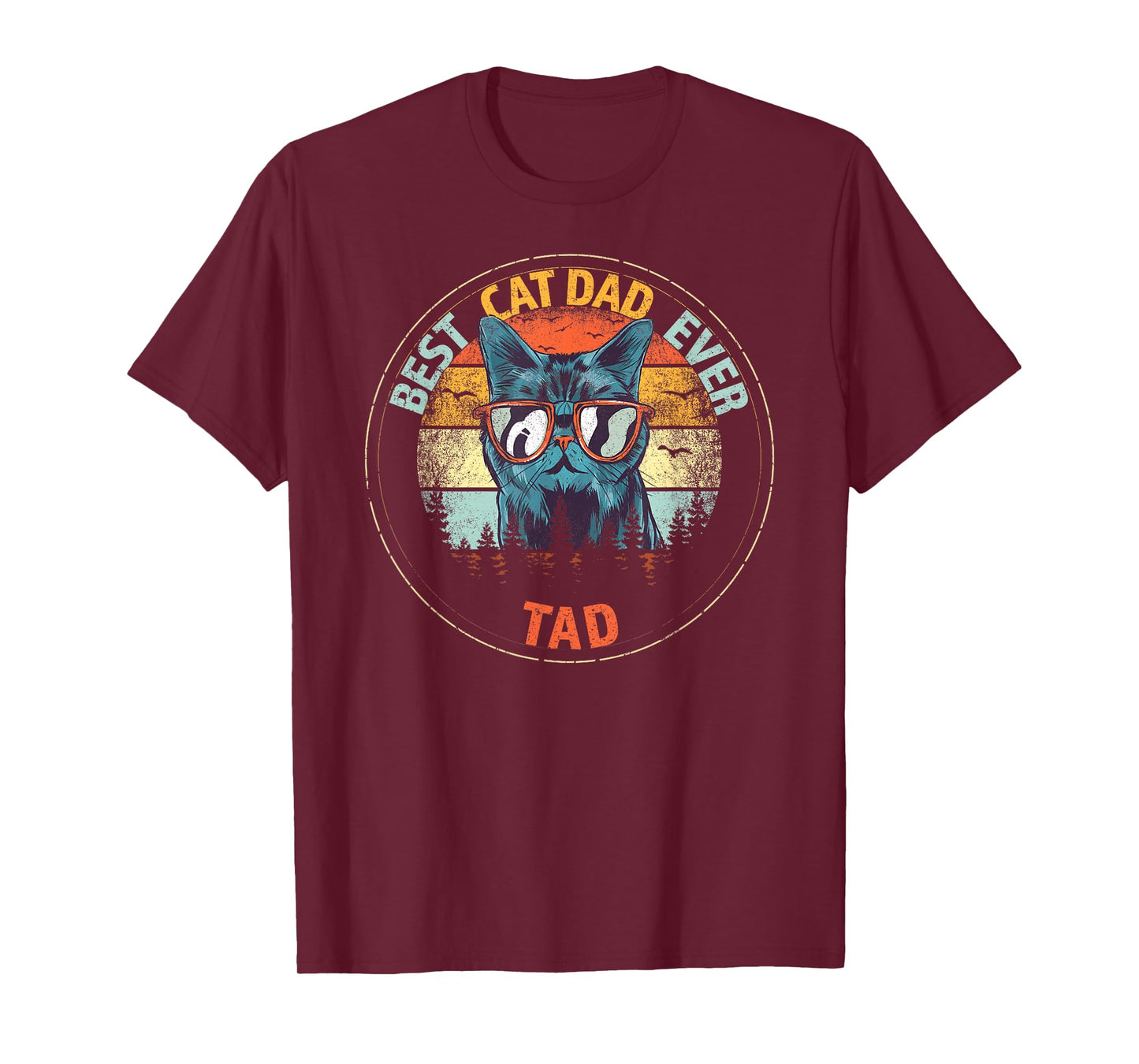 Tad Best Cat Dad Ever Funny Custom Personalized Name T-Shirt