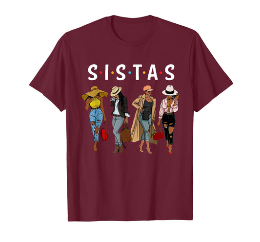 Sistas Afro Women Together Women Women Birthday T-Shirt