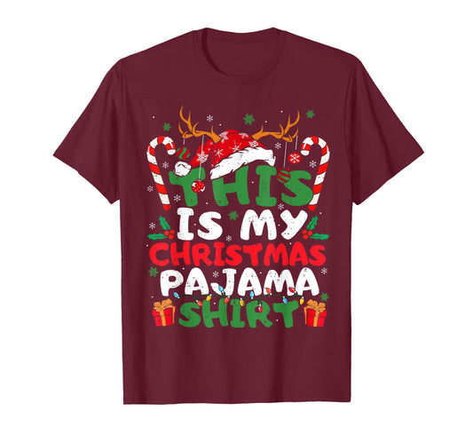 Funny Xmas PJs This Is My Christmas Pajama Kid Men Women T-Shirt