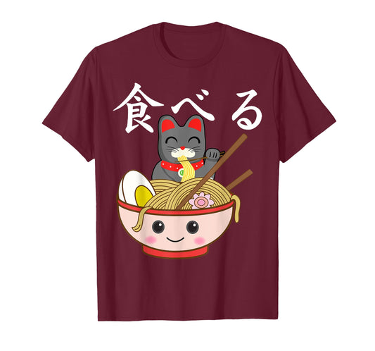 Ramen Cat Japanese Kawaii Otaku T-Shirt