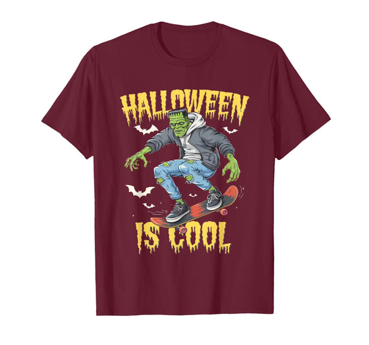 Halloween is Cool Tshirt Women Men Frankenstein Monster T-Shirt