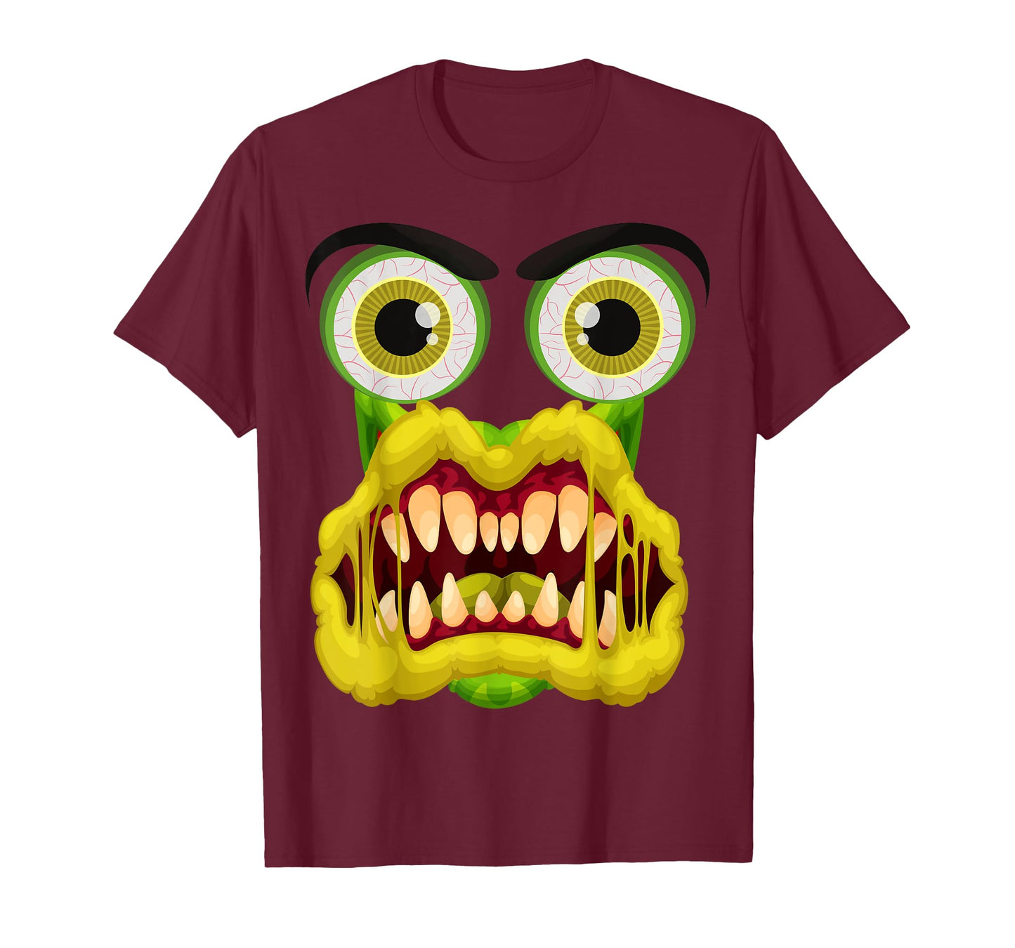 Men's Women's Cute Monster Face Halloween Costume T-Shirt