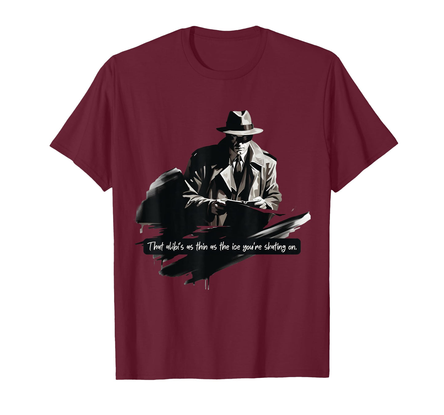 Film Noir Detective: Thin Ice Alibi T-Shirt