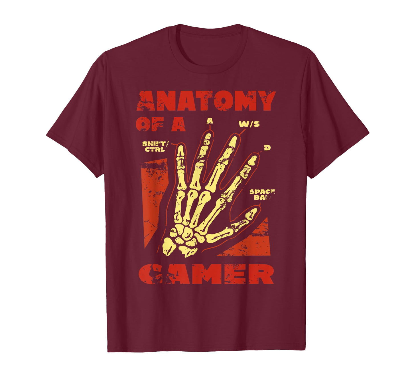 Anatomy of a Gamer Video Game Player Gamer T-Shirt