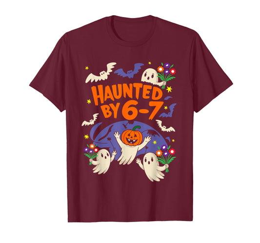 Haunted by 67 Funny Six Seven Meme Spooky Ghost Halloween T-Shirt