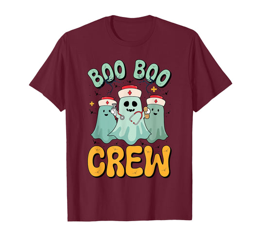 Night Halloween Boo Crew Nurse Halloween For Nurses RN T-Shirt