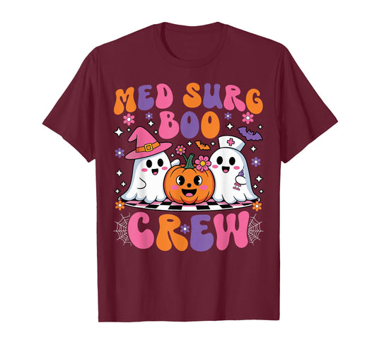 Med Surg Nurse Boo Crew Surgical Nursing Ghost Halloween T-Shirt