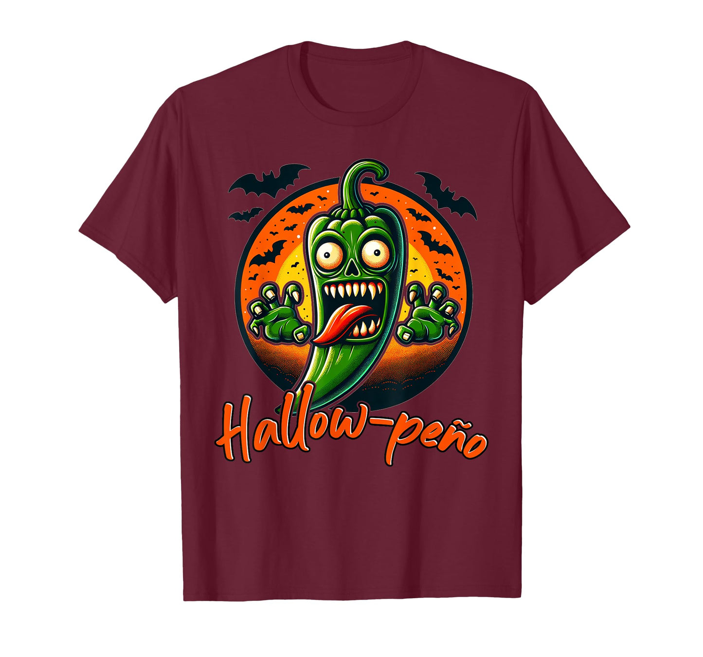 Jalapeno Ghost "Hallow-peno" Halloween Costume T-Shirt