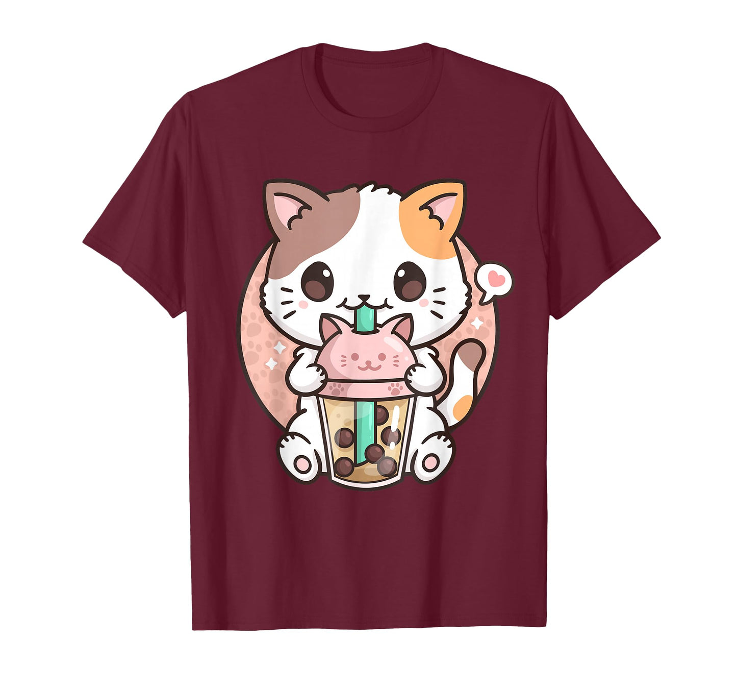 Boba Tea Cat Bubble Tea Cat Kawaii Anime Neko T-Shirt