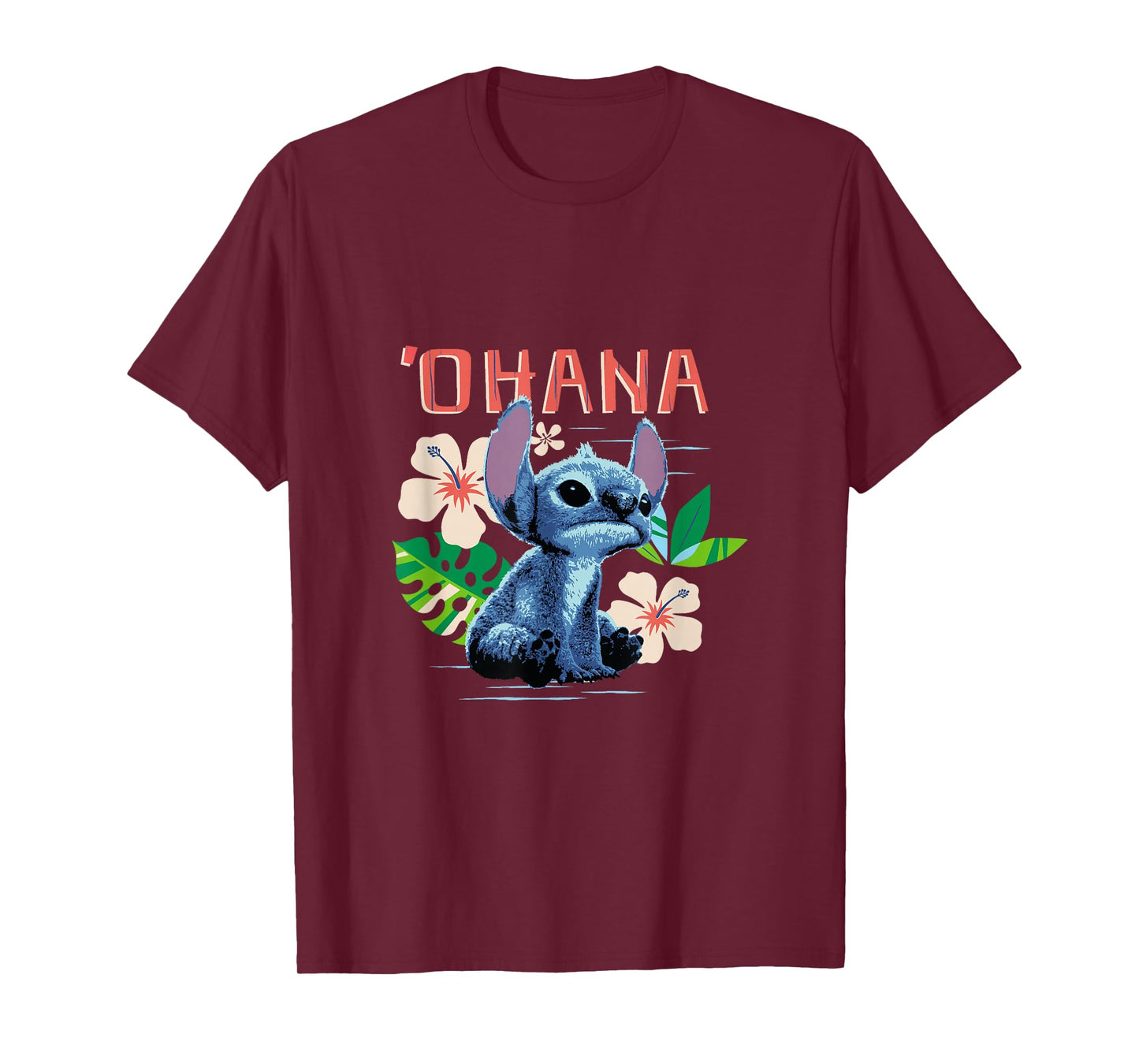 Disney Lilo & Stitch Ohana Sitting Stitch Cute Logo T-Shirt