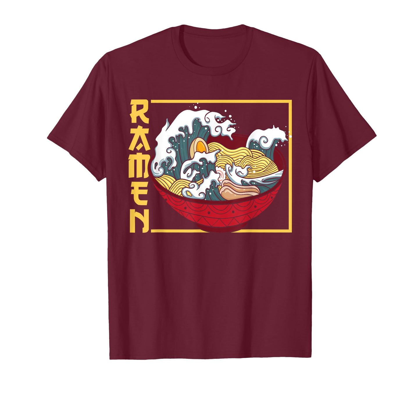 The Great Wave Off Kanagawa Ramen Eater Japanese Noodle Soup T-Shirt