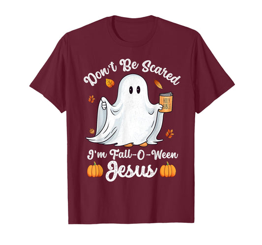 Cute Ghost Christian Halloween Fall-O-Ween Jesus Pumpkin T-Shirt