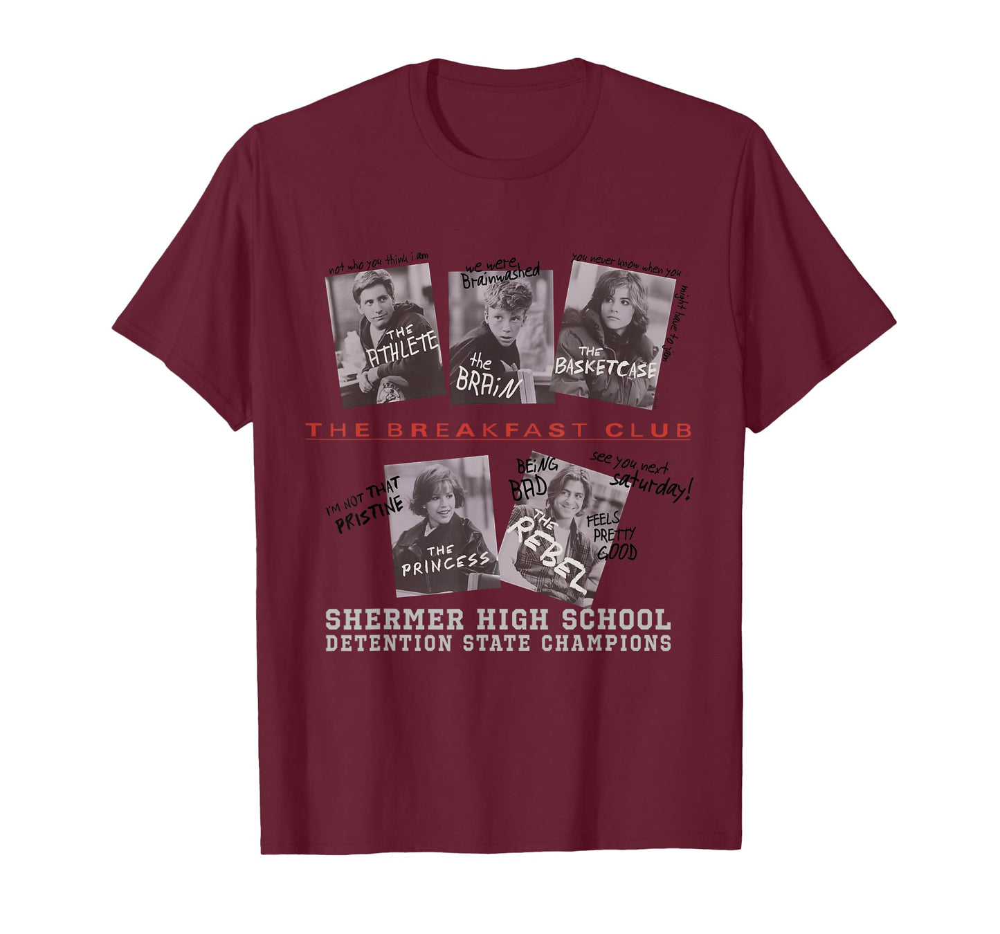 The Breakfast Club Detention Champions Front & Back T-Shirt