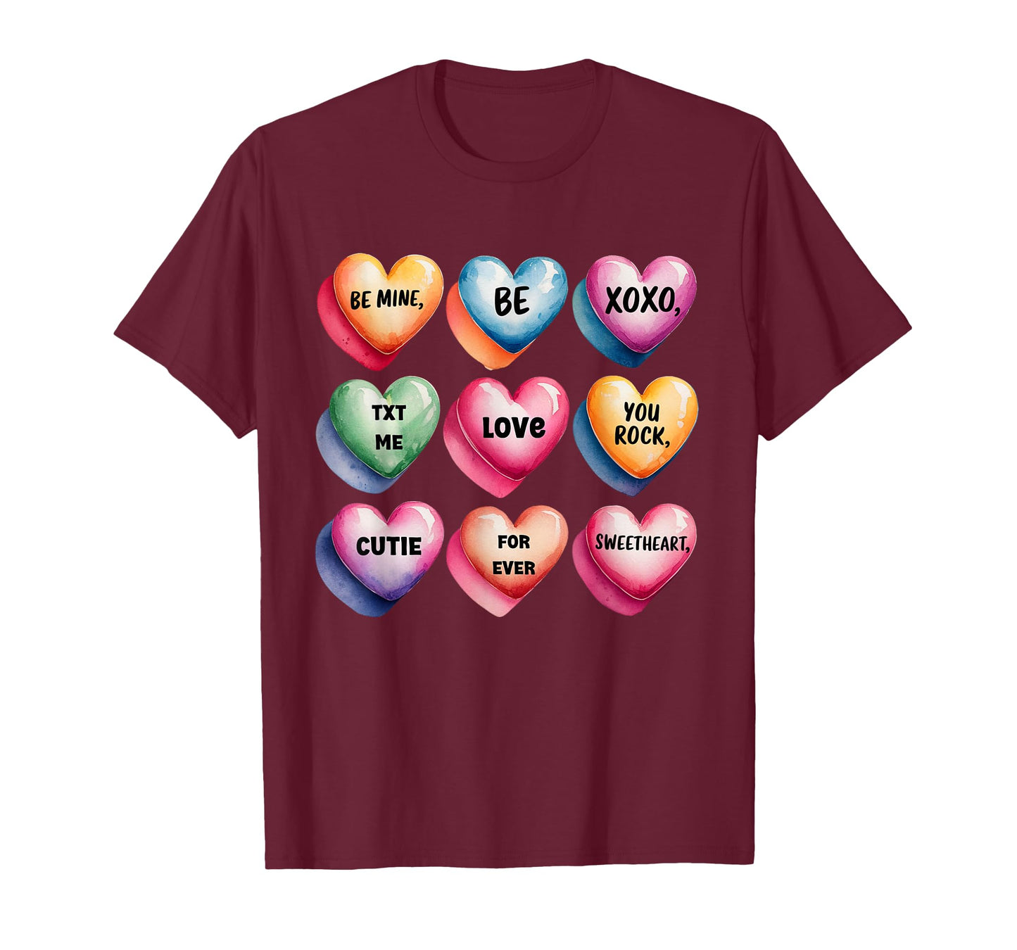Candy Sweet Heart Valentines Day Design for Women and Kids T-Shirt