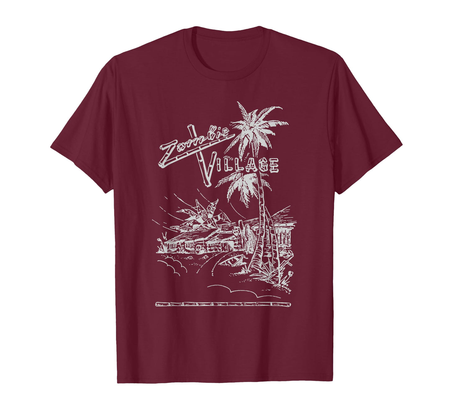 Zombie Village Vintage Tiki Bar T-Shirt