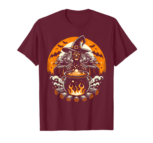 Halloween Witch Lover Spooky Witchy Broom Trick Or Treat T-Shirt