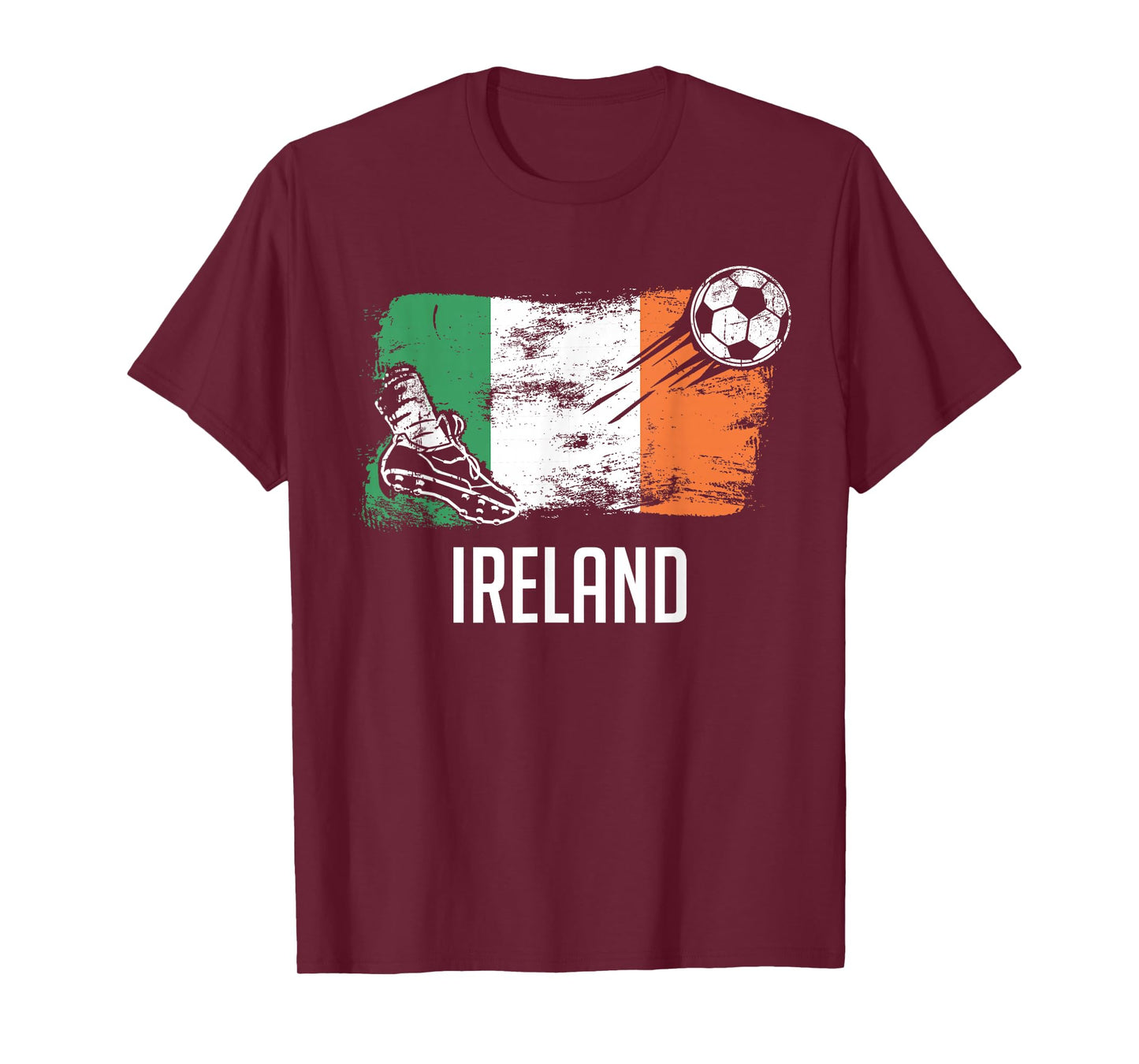 National Flags & Roots Proud Heritage Gifts Ireland Flag Jersey Ireland Soccer Fan T-Shirt Unisex-Adults & Kids Black Short Sleeve Small